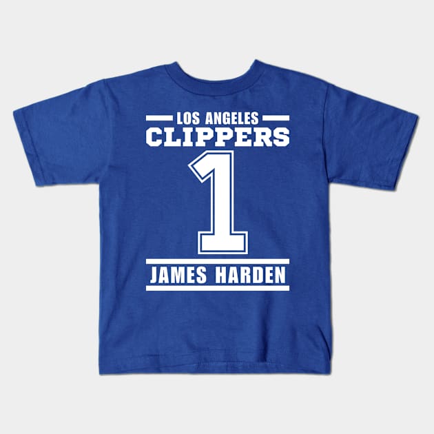 Los Angeles Clippers Harden 1 Basketball Player Kids T-Shirt by ArsenBills